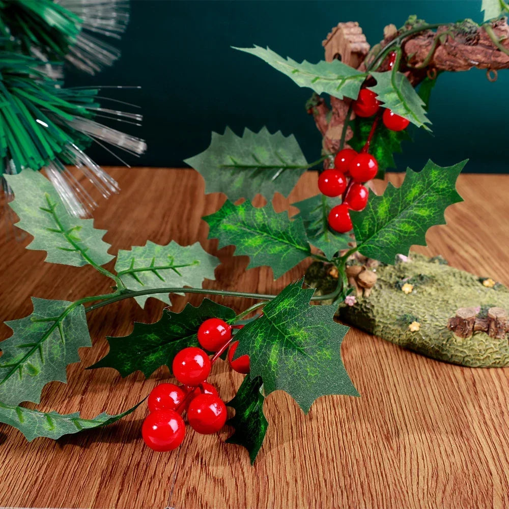 Kerstslinger – 2 Meter Feestelijke Decoratie met Bessen en Bladeren