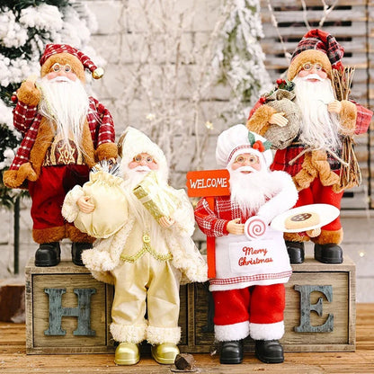 Kerstmanpop Feestdecoratie – 30 cm Kerstfiguur voor Binnen