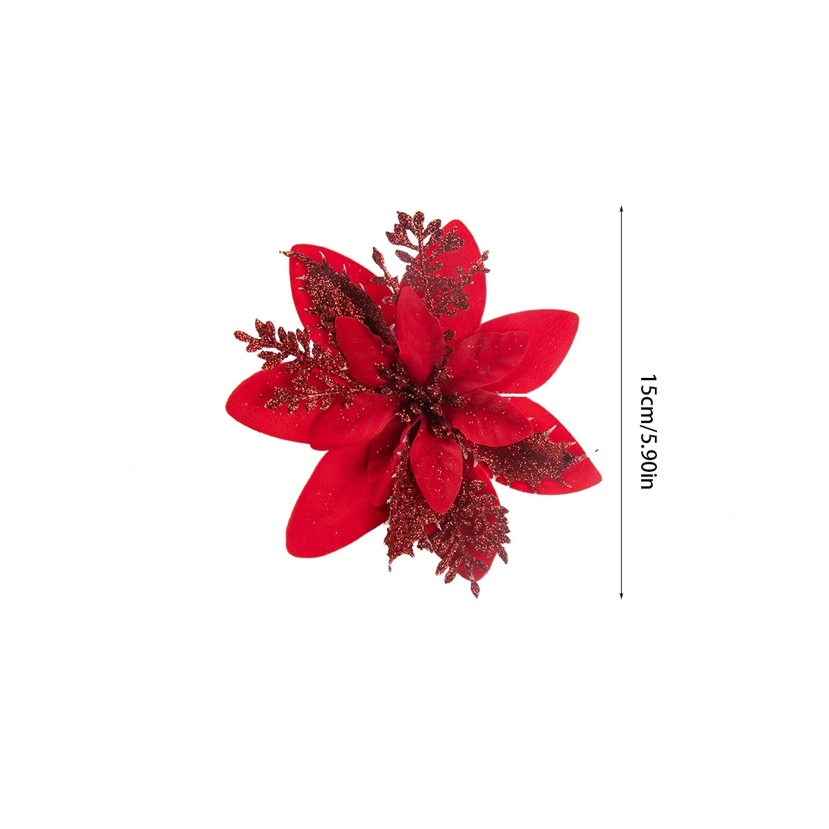 Goudglans – Glitter Kerstbloemen voor Kerstboom en Woondecoratie