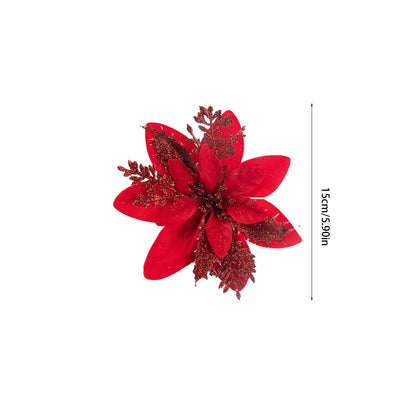Goudglans – Glitter Kerstbloemen voor Kerstboom en Woondecoratie