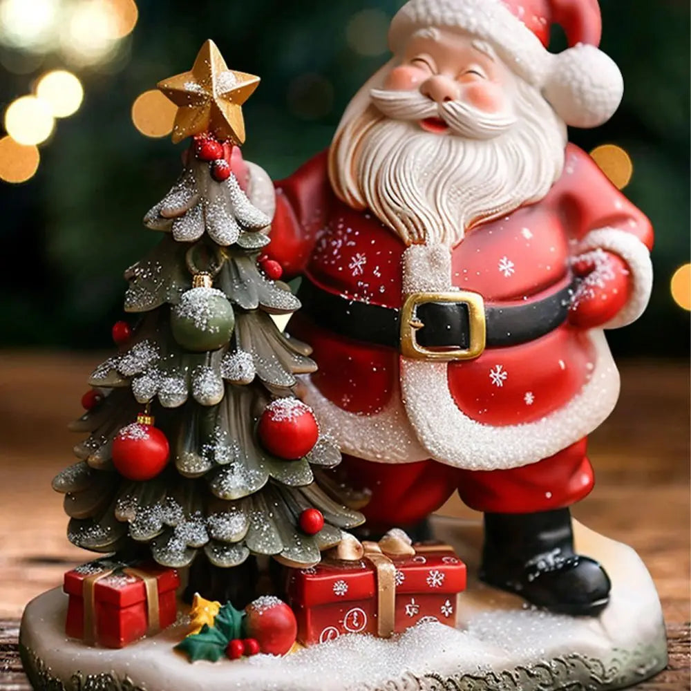 Noëlvaro – Kerstman Beeldje van Hars voor Kerstdecoratie 10 cm