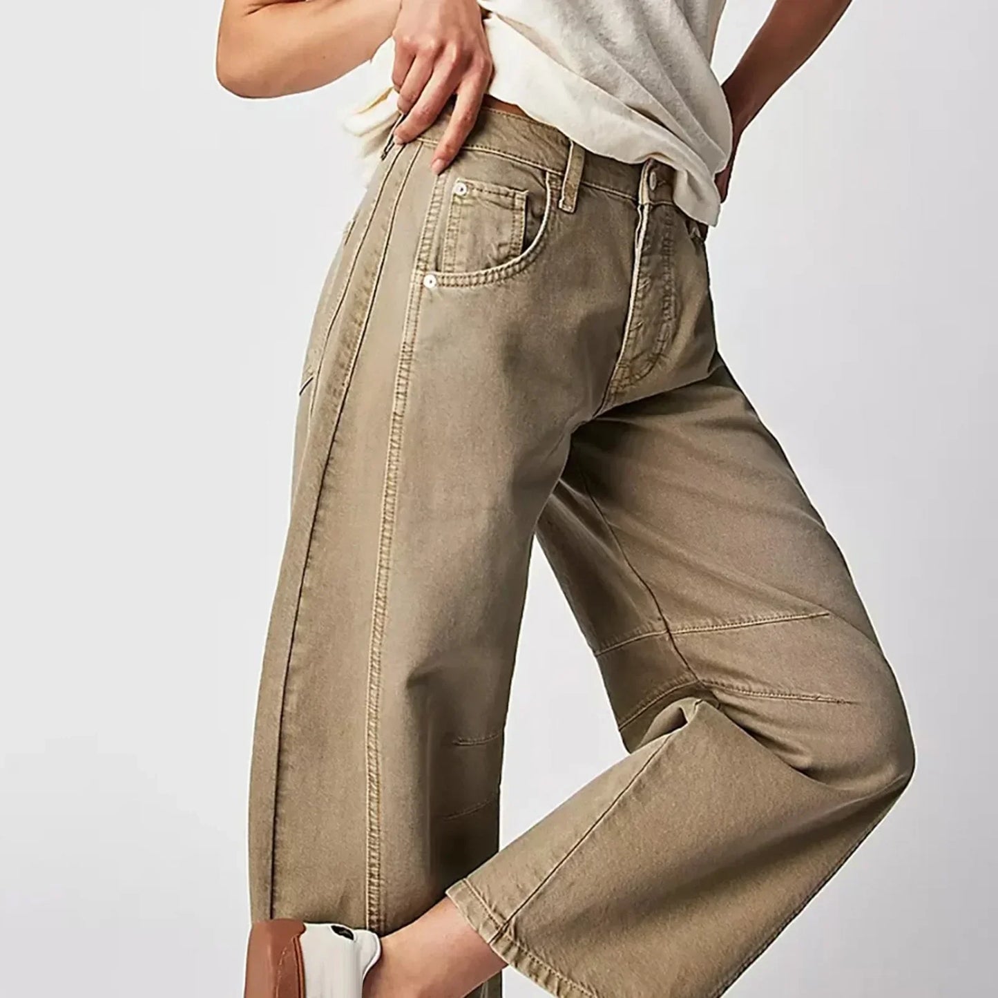 Aurora Wijde Jeans – Dames baggy broek met comfortabele pasvorm