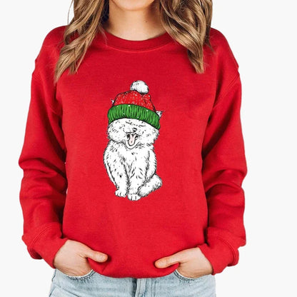 Damestrui met Kerstkatt en Lichtjes – Leuke en Gezellige Kerstrui voor de Winter en Feesten
