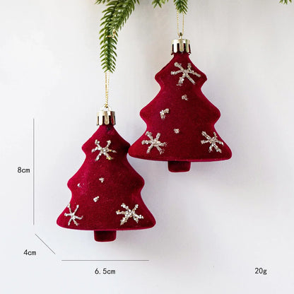 Kersthangers Feestkrans Set van 2 met Decoratieve Kerstfiguren
