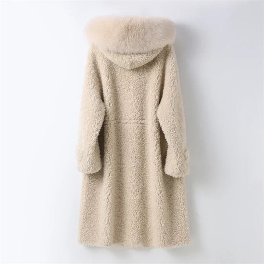 Dames Lange Winterjas met Capuchon– Houtje-Touwtje Sluiting en Zakken