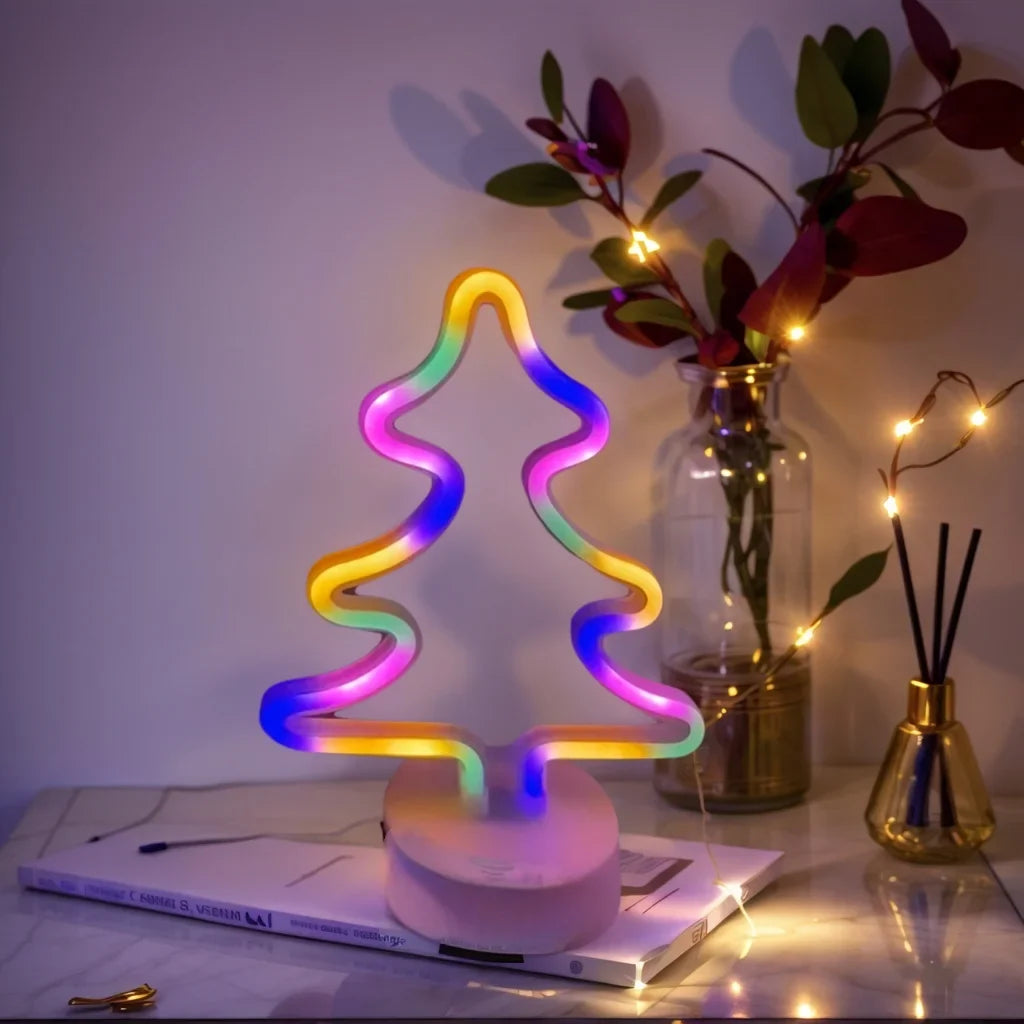 Kerstlicht Neonboom – LED Sfeerverlichting met USB-aansluiting