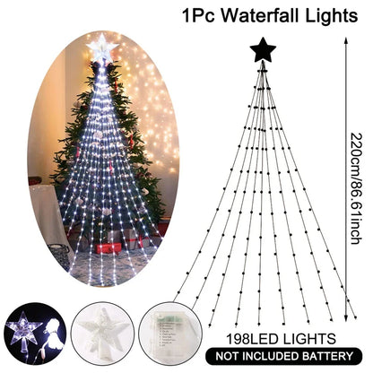 Sterrenval LED Kerstverlichting – 198 LED's, 2,2 Meter