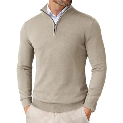 Arveno Herentrui met Halve Rits Comfortabele Gebreide Trui