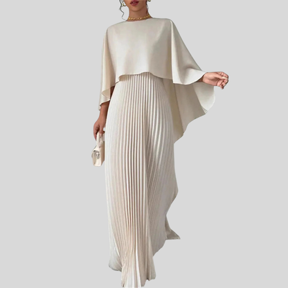 Veloura Maxi-Jurk Dames met Vleermuismouwen en Elegante Pasvorm