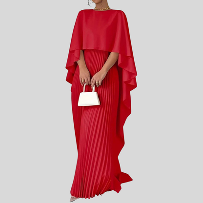 Veloura Maxi-Jurk Dames met Vleermuismouwen en Elegante Pasvorm