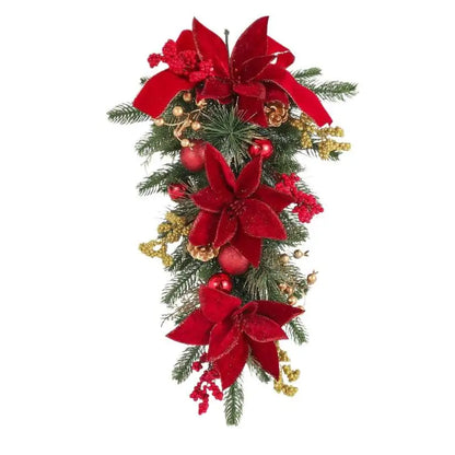 Dennenfeest – Kerstkrans 60 cm met Bessen, Dennenappels en Strikken