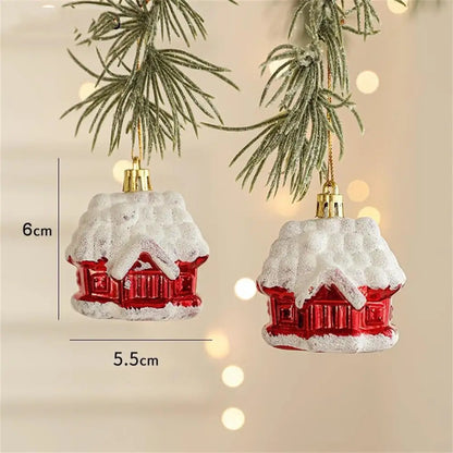 Kersthangers Feestkrans Set van 2 met Decoratieve Kerstfiguren