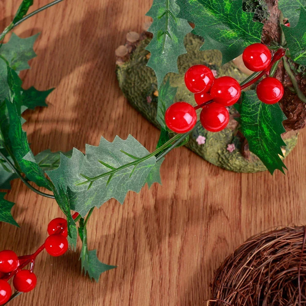 Kerstslinger – 2 Meter Feestelijke Decoratie met Bessen en Bladeren
