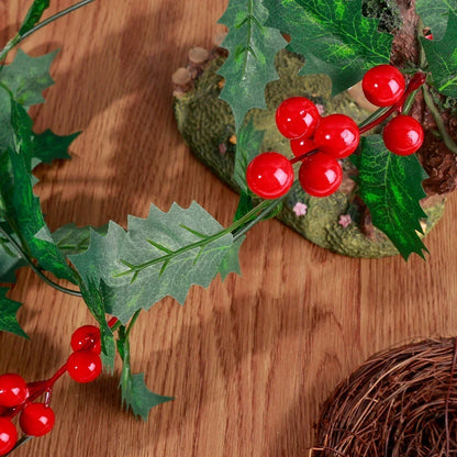 Kerstslinger – 2 Meter Feestelijke Decoratie met Bessen en Bladeren