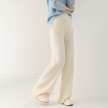 Mare Dames Corduroy Broek – Wijde Pijpen en Elastische Tailleband