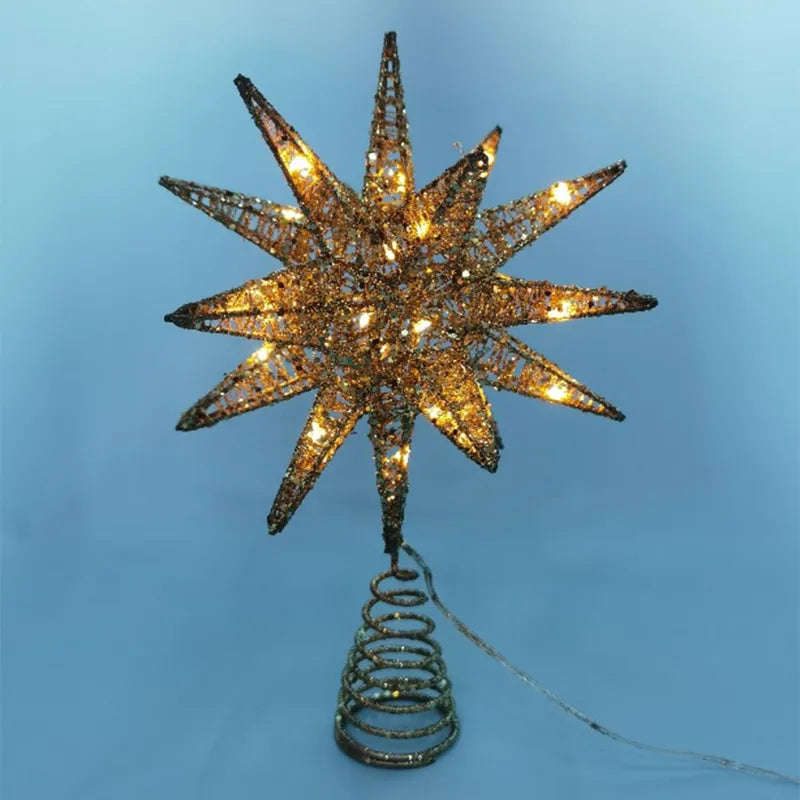 Kerstboom Stertop – Spiraalvormige LED Boomtop met Warm Licht