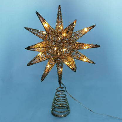 Kerstboom Stertop – Spiraalvormige LED Boomtop met Warm Licht