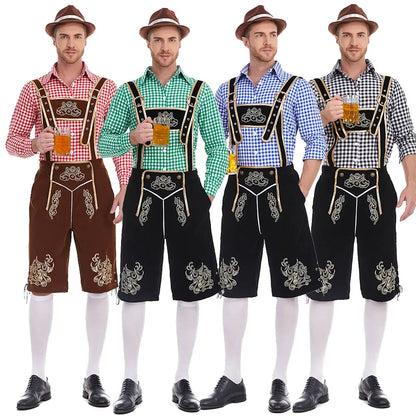 AlpenFeest Heren Oktoberfest Kostuumset met Shirt en Hoed