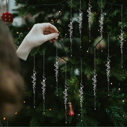 Sterrenhelder – Set van 12 Transparante Hangende Kerststerren