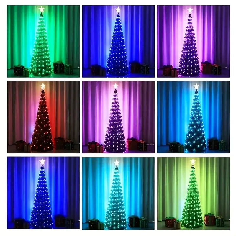 Kerstboomfonkel – Slimme RGB LED Kerstboomverlichting met Afstandsbediening