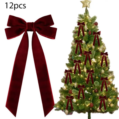 Kerststrikken – Set van 12 Decoratieve Strikken voor de Kerstboom