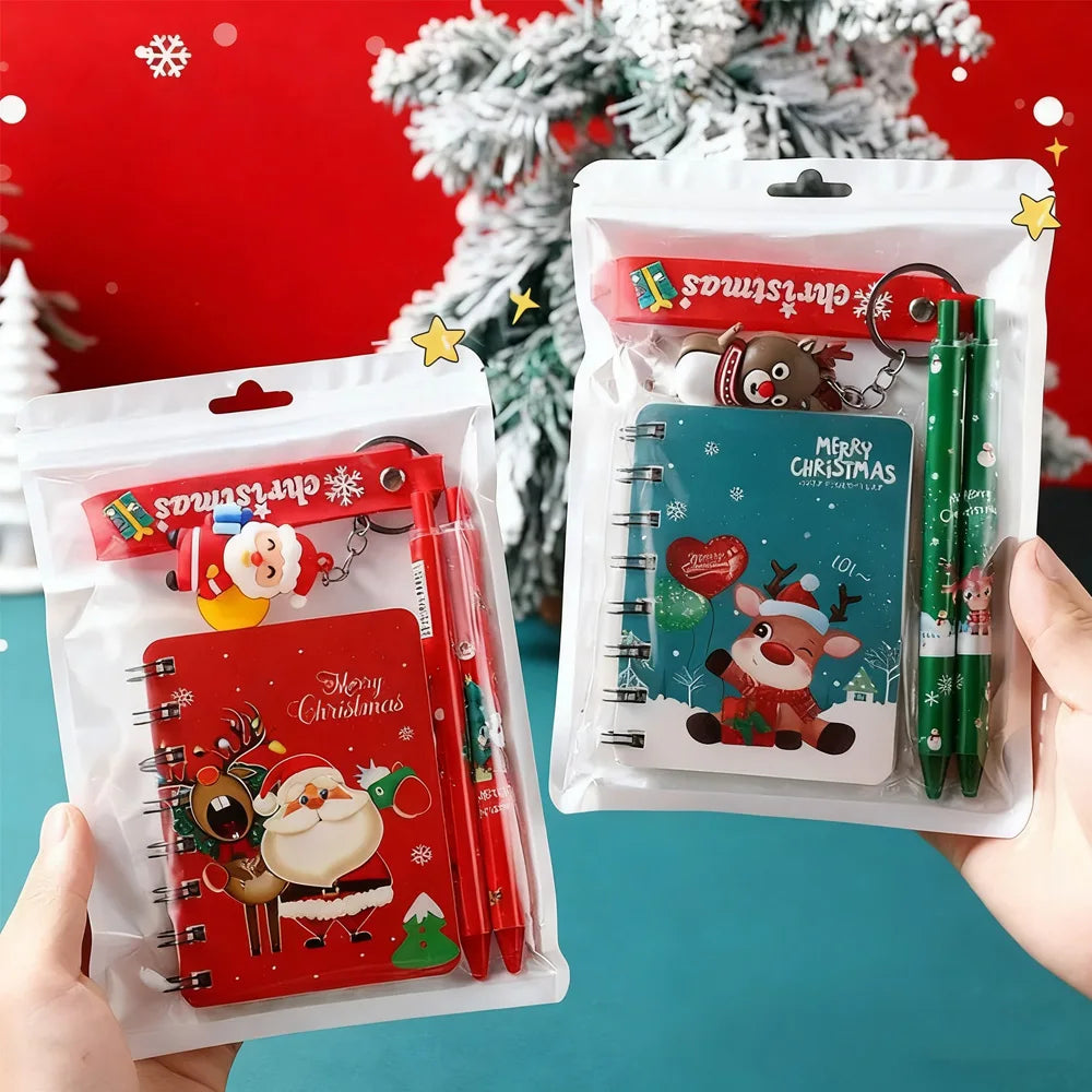 Kerstkriebels – Kerst Schrijfset met Notitieboek, Gelpen en Sleutelhanger