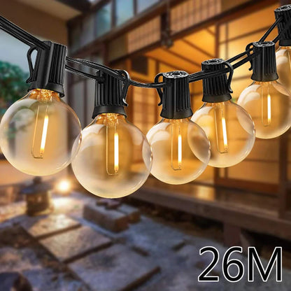 Dimbare LED Lichtslinger voor Tuin en Terras – 9, 14 of 26 Meter