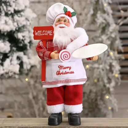 Kerstmanpop Feestdecoratie – 30 cm Kerstfiguur voor Binnen