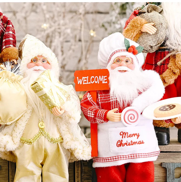 Kerstmanpop Feestdecoratie – 30 cm Kerstfiguur voor Binnen