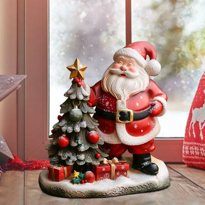 Noëlvaro – Kerstman Beeldje van Hars voor Kerstdecoratie 10 cm