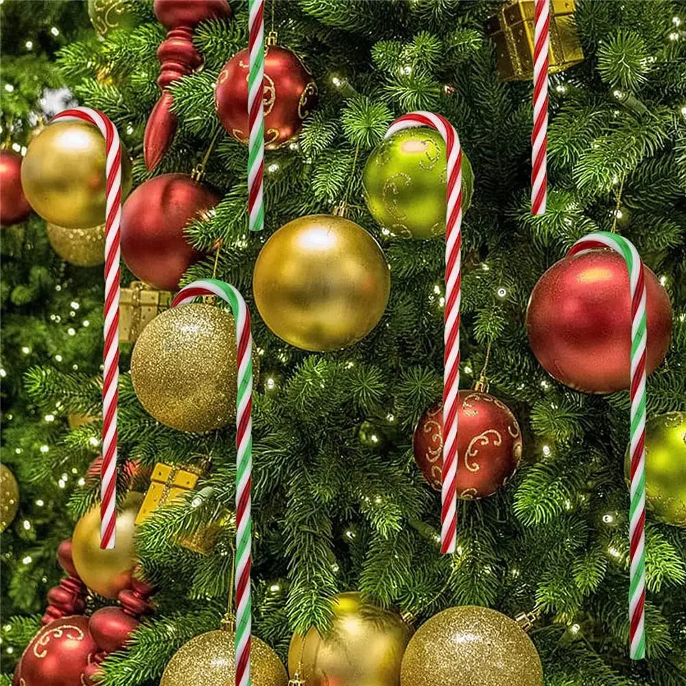 Kerst Zuurstokken – Set van 10 of 20 Kerstboom Hangers van 15 cm