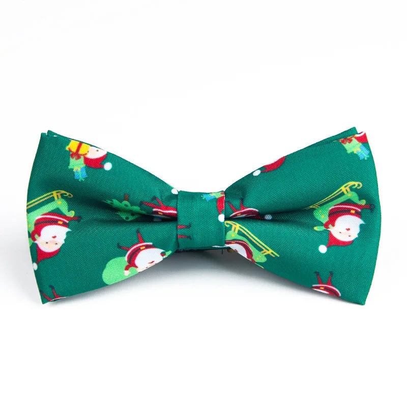 Kerststrikje Fien – Kinder Vlinderdas met Kerstmanprint voor Kerst