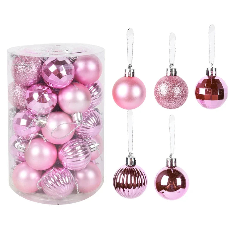 Kerstglans Noëlle – Set van 34 Kerstballen van 4 cm voor de Kerstboom