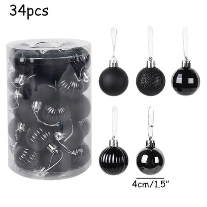 Kerstglans Noëlle – Set van 34 Kerstballen van 4 cm voor de Kerstboom