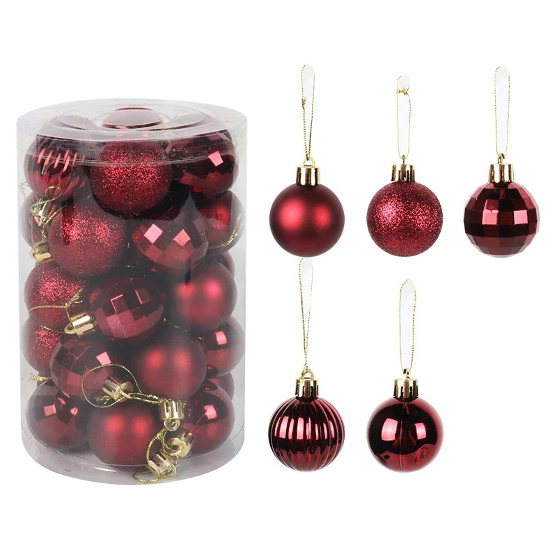 Kerstglans Noëlle – Set van 34 Kerstballen van 4 cm voor de Kerstboom