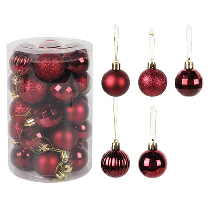 Kerstglans Noëlle – Set van 34 Kerstballen van 4 cm voor de Kerstboom
