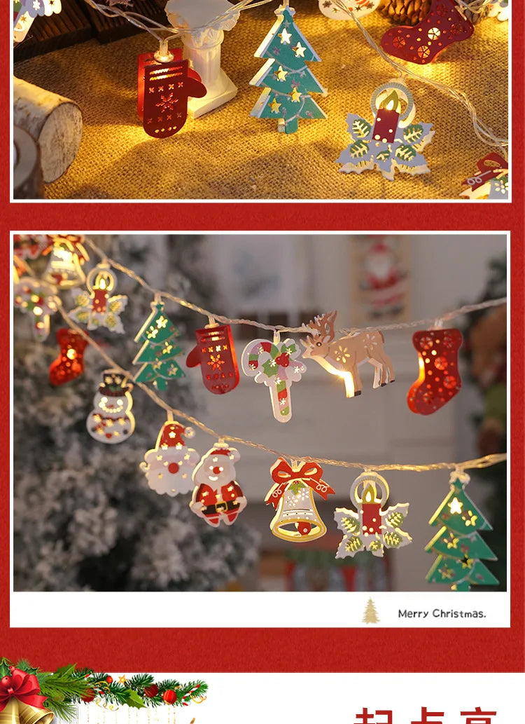 Kerstmanlicht – Kleurrijke LED-Kerstverlichting met Kerstmanfiguren