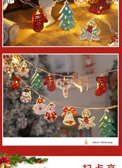 Kerstmanlicht – Kleurrijke LED-Kerstverlichting met Kerstmanfiguren