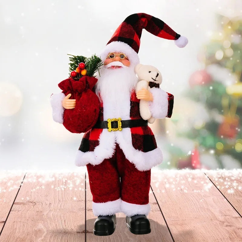 Kerstmanpop Feestdecoratie – 30 cm Kerstfiguur voor Binnen