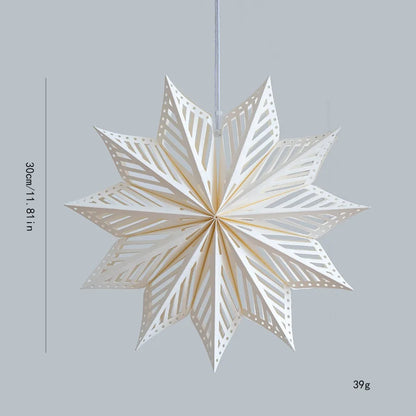 Winterster 3D Sneeuwvlok Lampenkap voor Kerstdecoratie 30 cm