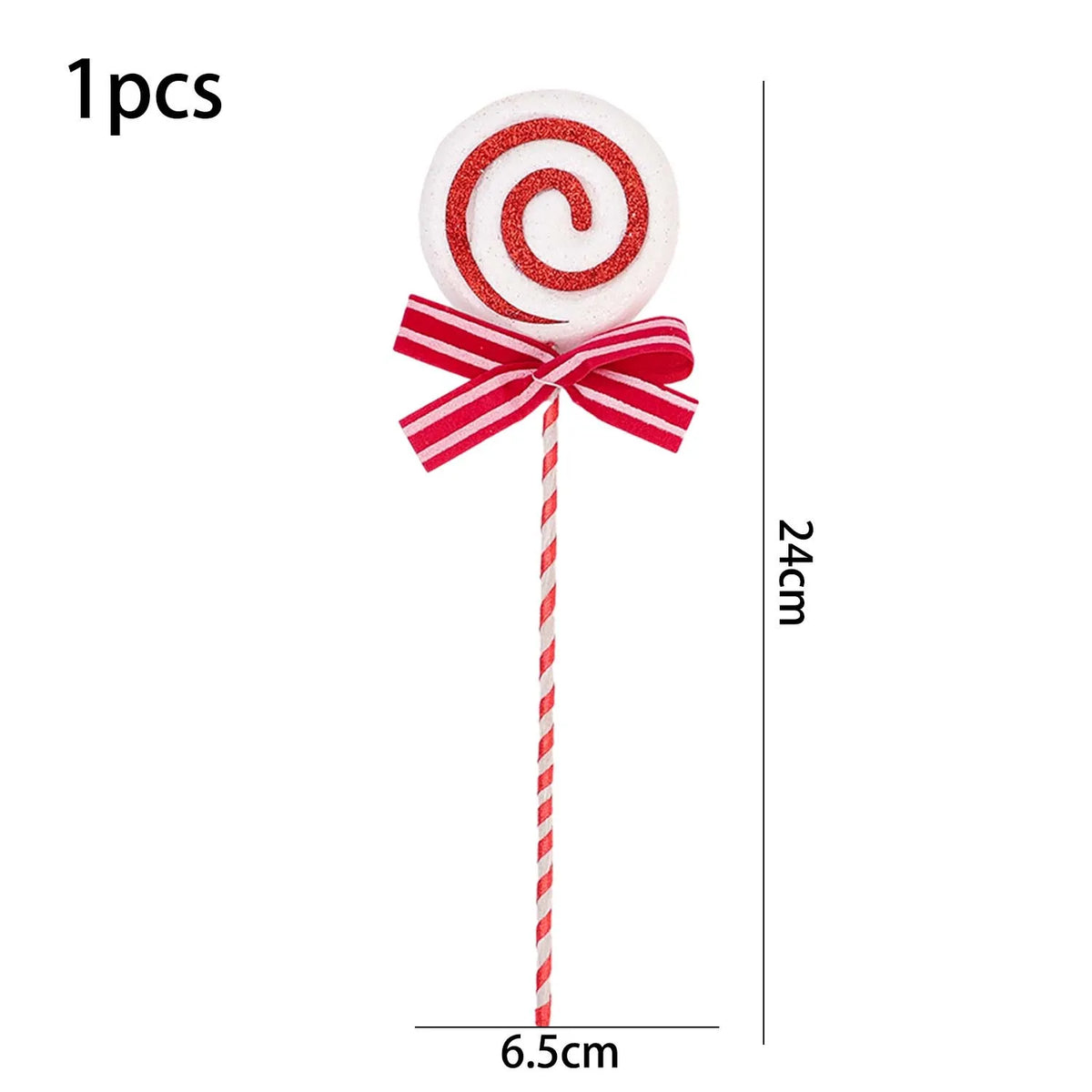 Snoepelora – Glitter Kerstzuurstokken 24 cm in Rood en Roze
