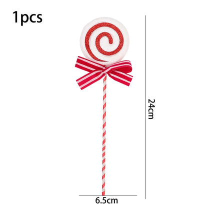 Snoepelora – Glitter Kerstzuurstokken 24 cm in Rood en Roze
