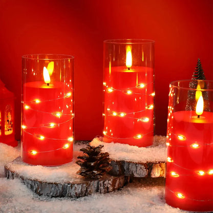LED Kaars met Flikkerend Licht – Batterijgevoede Kerstdecoratie