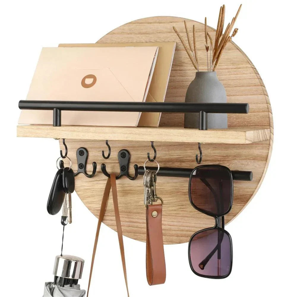 Ronde Sleutelhouder Wand – Ruimtebesparende Organizer voor Hal