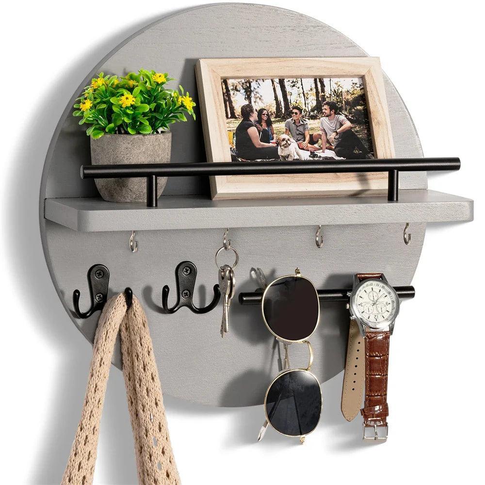 Ronde Sleutelhouder Wand – Ruimtebesparende Organizer voor Hal