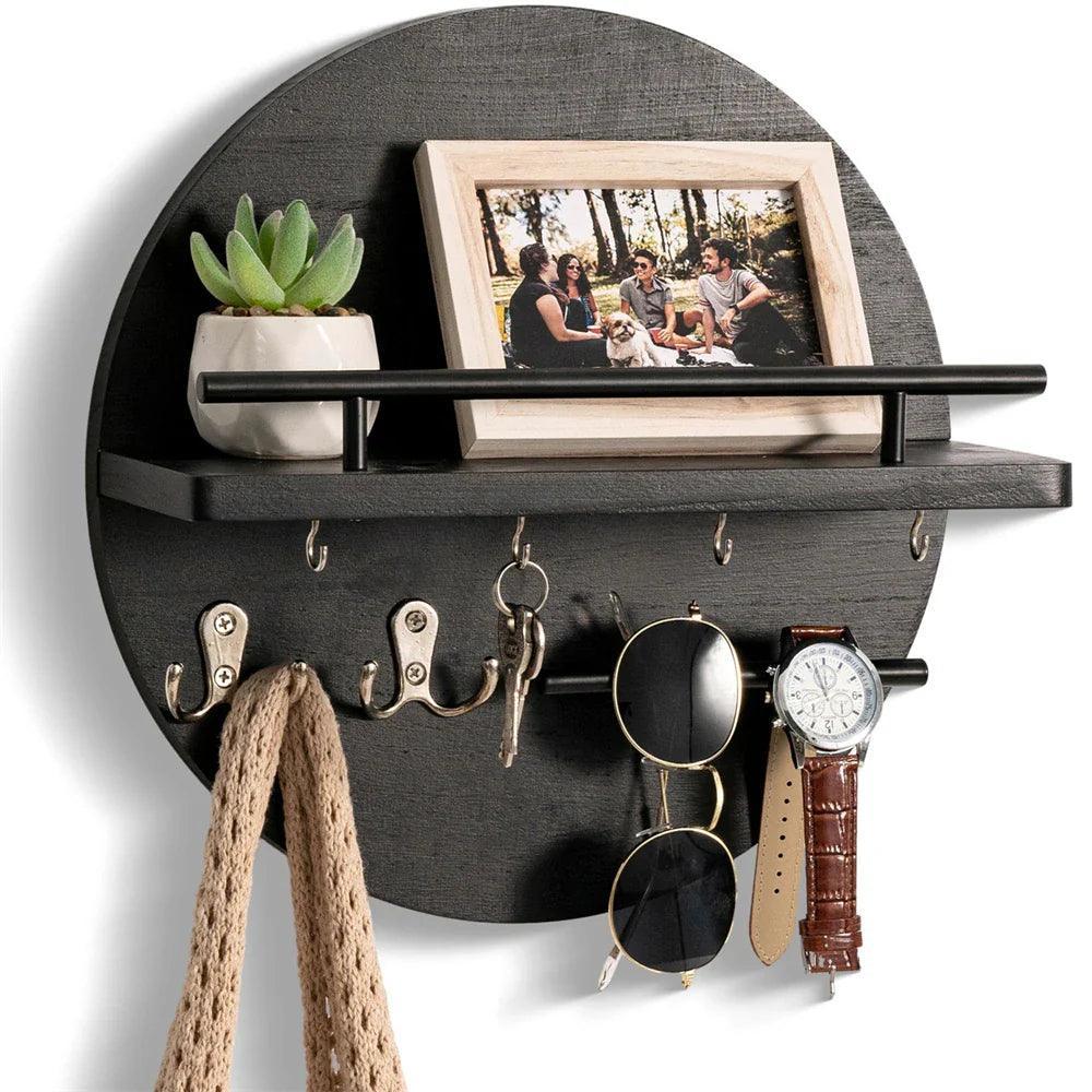 Ronde Sleutelhouder Wand – Ruimtebesparende Organizer voor Hal