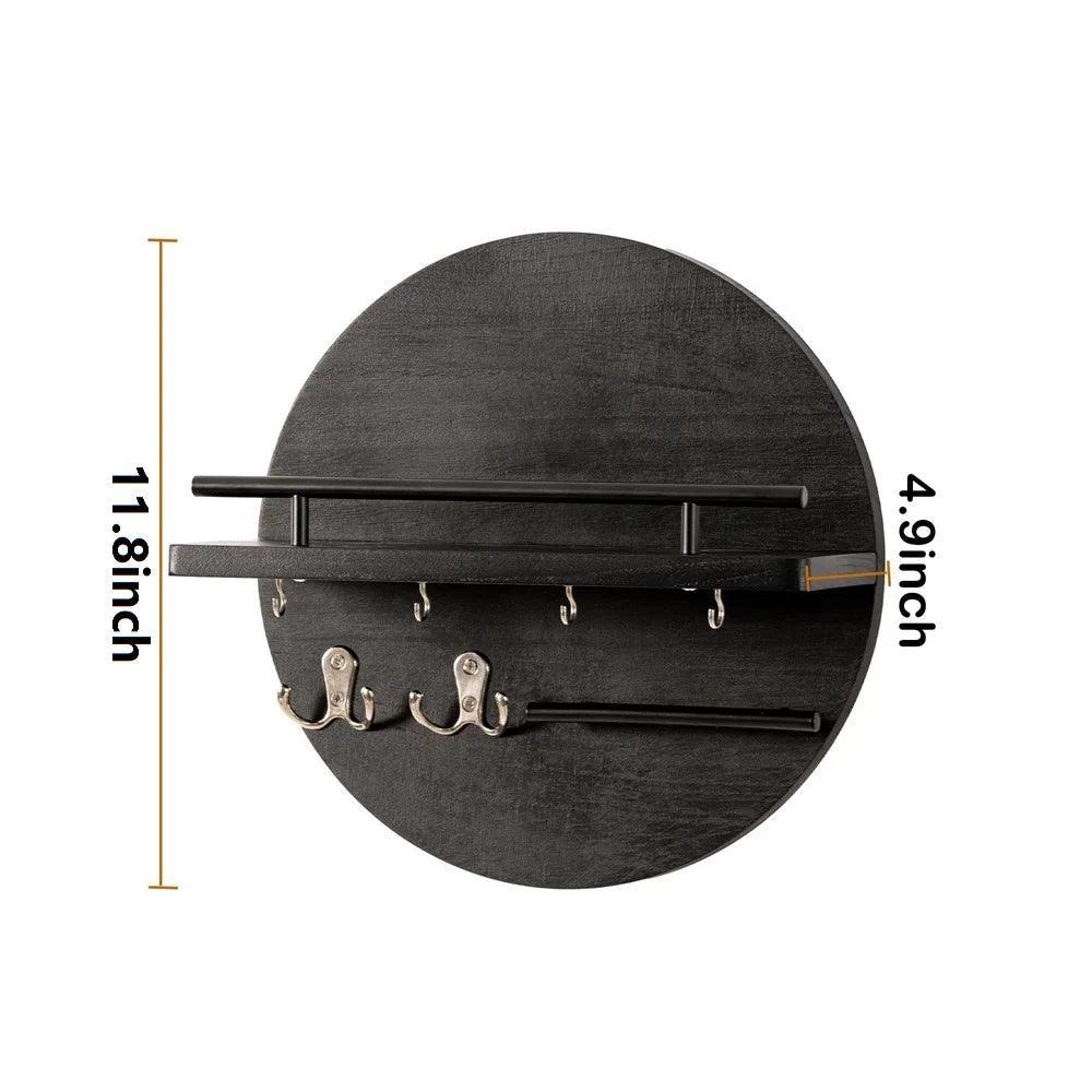 Ronde Sleutelhouder Wand – Ruimtebesparende Organizer voor Hal