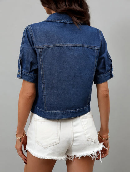 DenimBreeze Dames Jack met Korte Mouwen en Relaxte Pasvorm