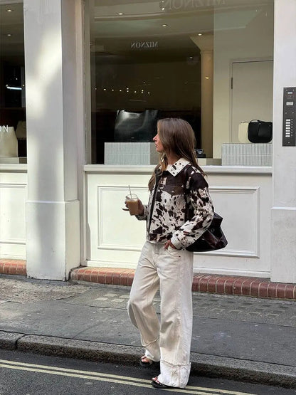 Rivano Suède Damesjas met Koeienhuidlook – Stoer en Elegant