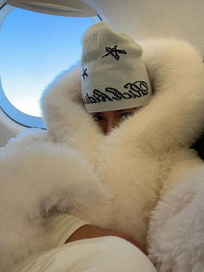 Fluffy Kunstbont Jas met Oversized Capuchon